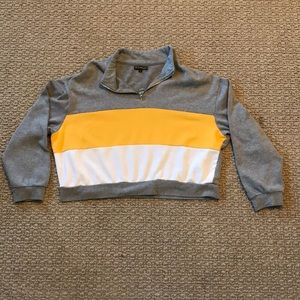 Cropped quarter zip